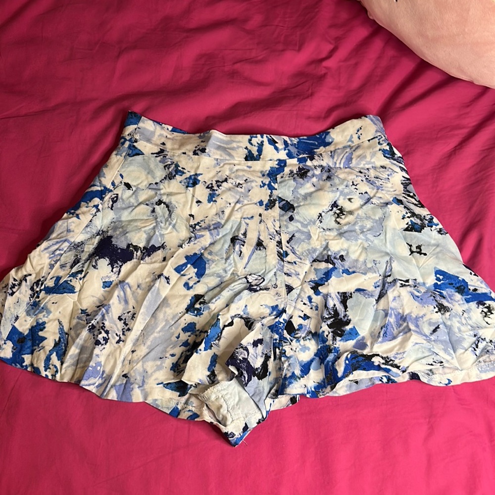 Blue Patterned Shorts